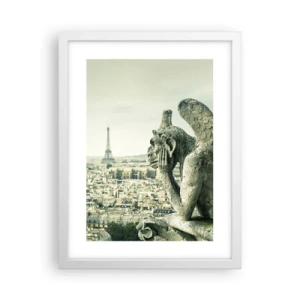 Affisch i vit ram - Ett samtal i Paris - 30x40 cm