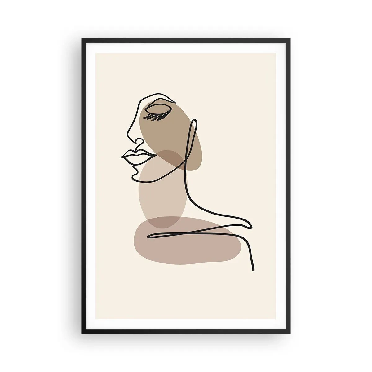 Affisch i svart ram - Lyssnar på sig själv - 70x100 cm