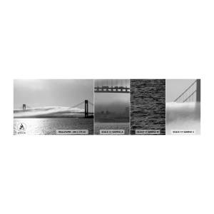 Provbit av självhäftande fototapet Deluxe Sticker - Passera Golden Gate - Landskap, Bro, San Francisco - 100x30 cm