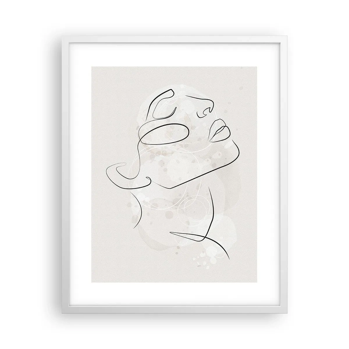 Affisch i vit ram - Drömmens kontur - 40x50 cm