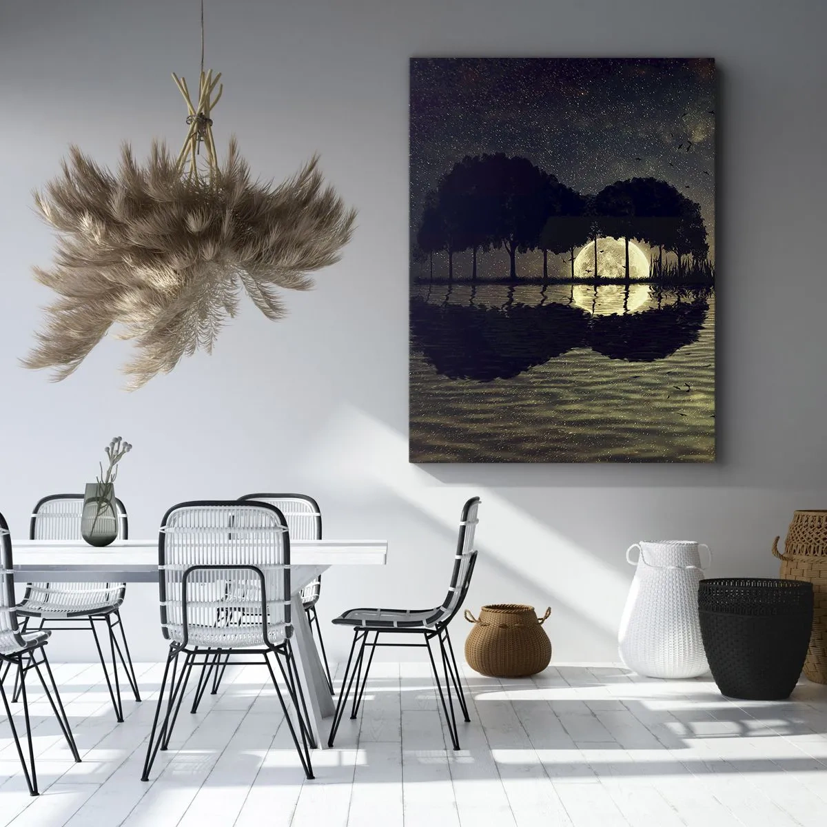 Canvastavla - Bild på duk - En natt i världens ände - 50x70 cm