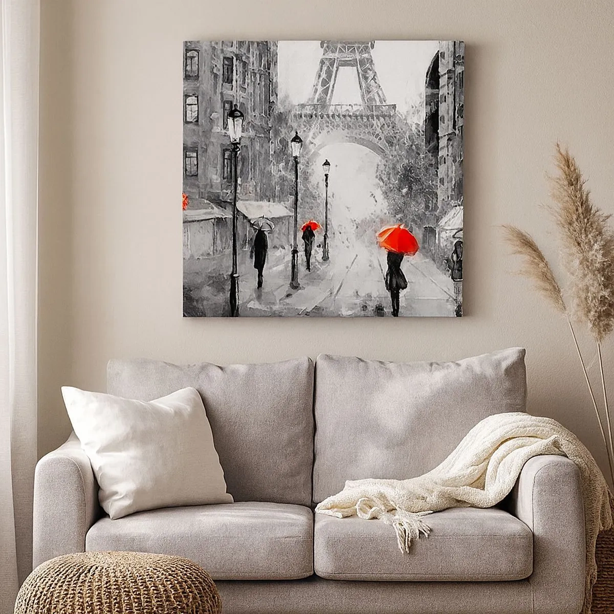 Canvastavla - Bild på duk - Alla vägar leder till tornet - 30x30 cm