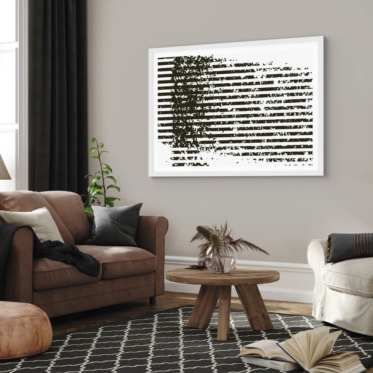 Affisch i vit ram - Rytm och brus - 91x61 cm