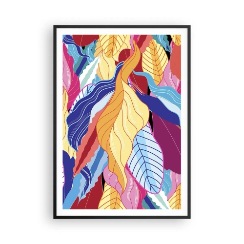 Affisch i svart ram - Färgglad röra - 70x100 cm