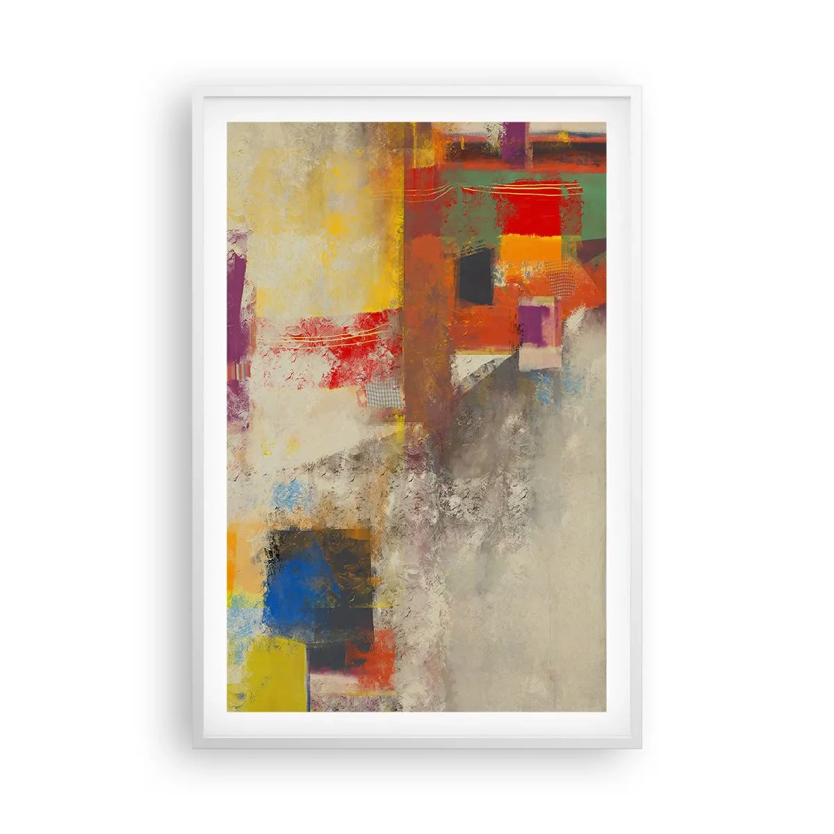 Affisch i vit ram - Färgernas geometri - 61x91 cm