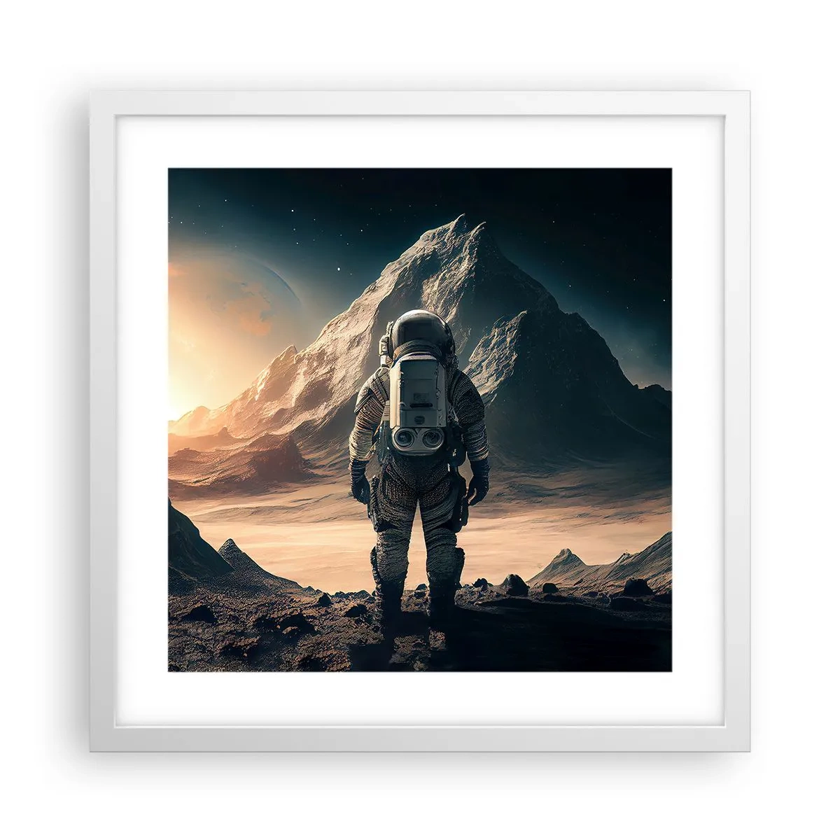 Affisch i vit ram - En ny utmaning - 40x40 cm