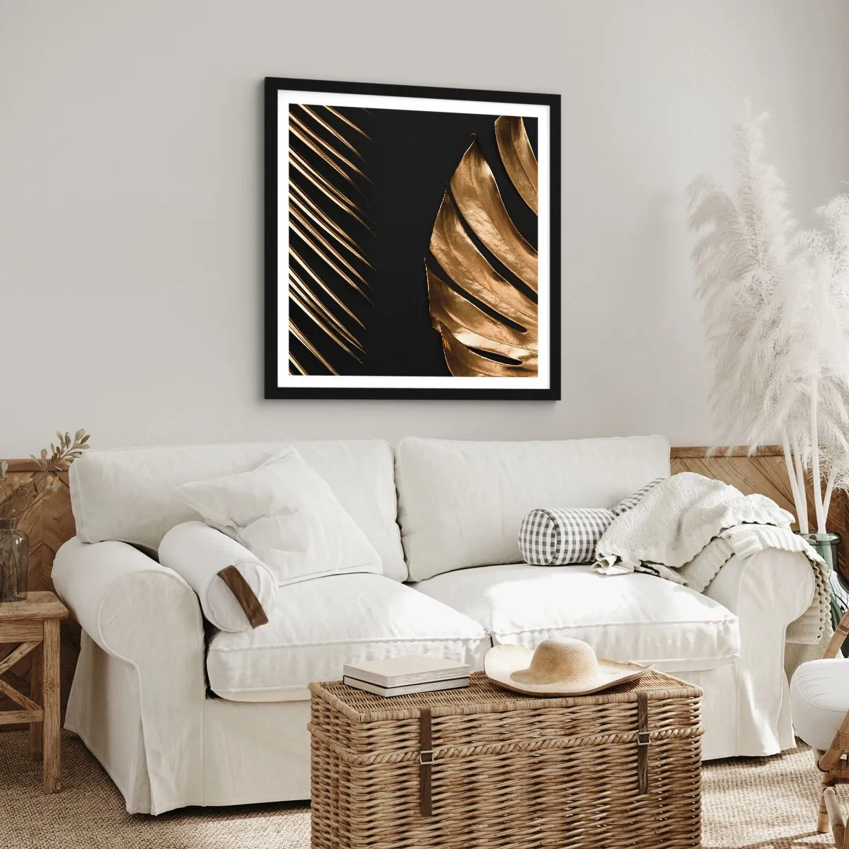 Affisch i svart ram - Olika men lika dyra - 40x40 cm