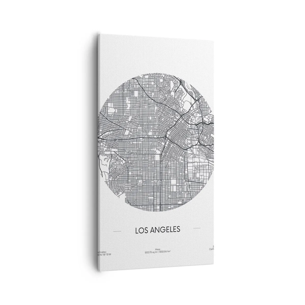 Canvastavla - Bild på duk - Los Angeles anatomi - 55x100 cm