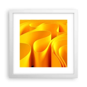 Affisch i vit ram - Som solens vågor - 30x30 cm