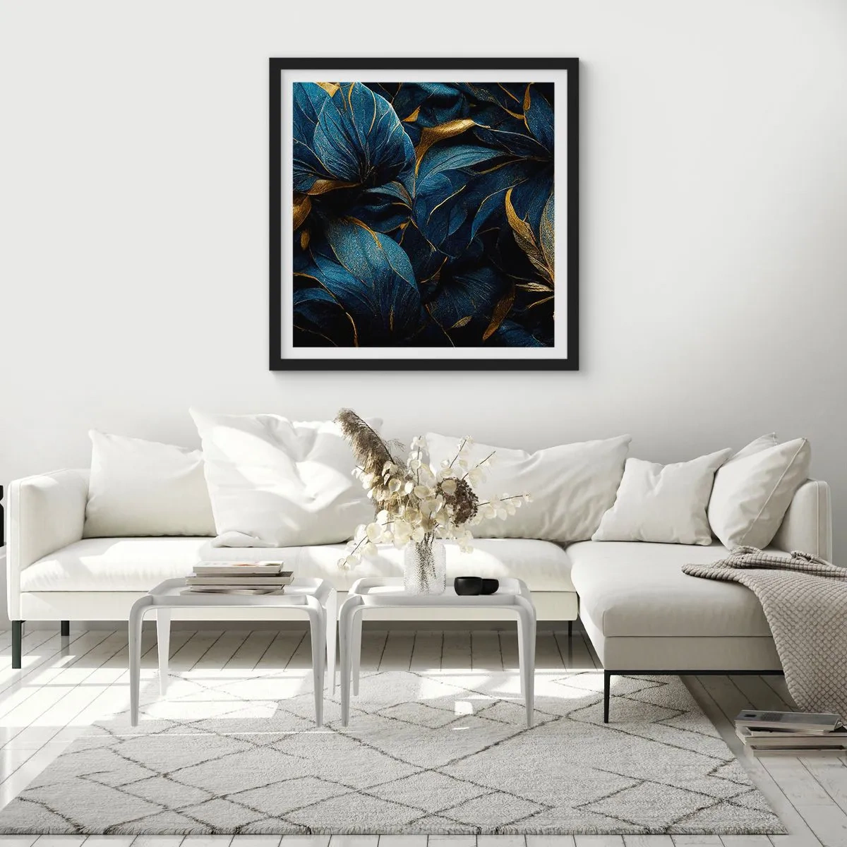 Affisch i svart ram - Fodrad med guld - 60x60 cm