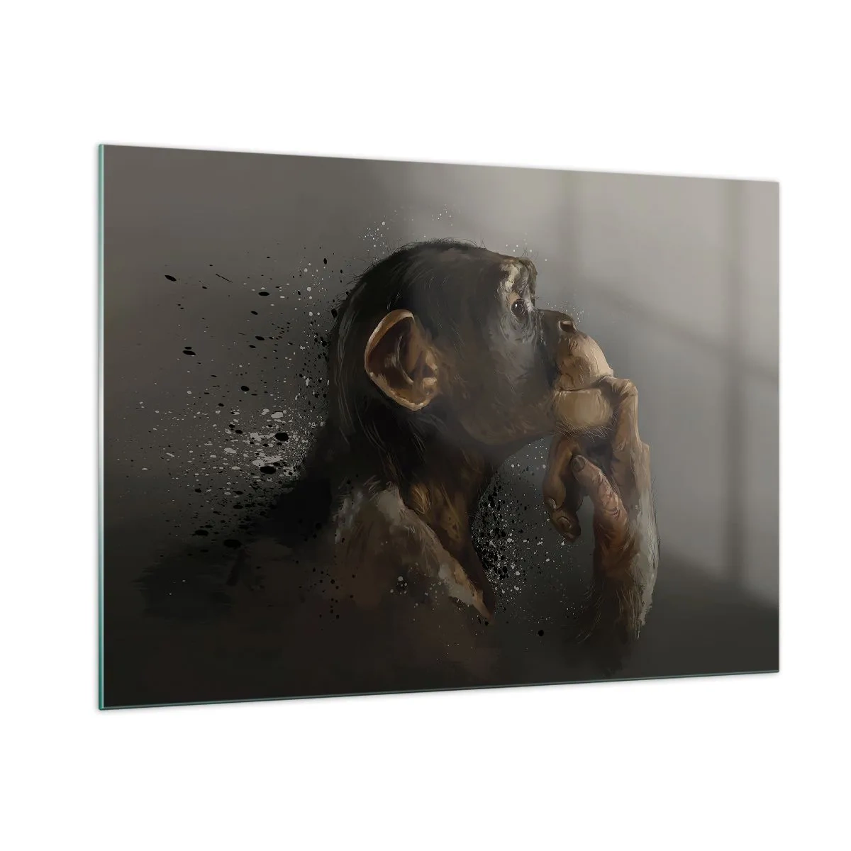 Glastavla - Bild på glas - Säkert en tänkare - 100x70 cm