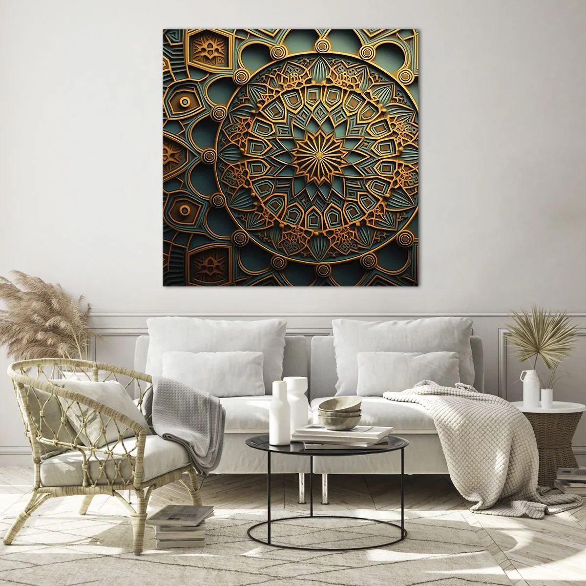 Glastavla - Bild på glas - I ett arabiskt klimat - 40x40 cm