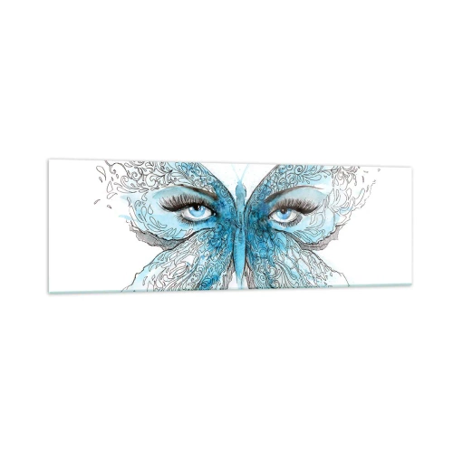 Glastavla - Bild på glas - Fjärilögon - 160x50 cm