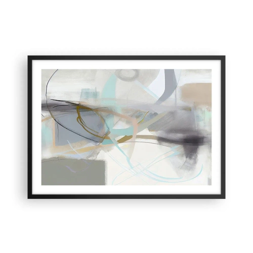 Affisch i svart ram - Dimmig abstraktion - 70x50 cm