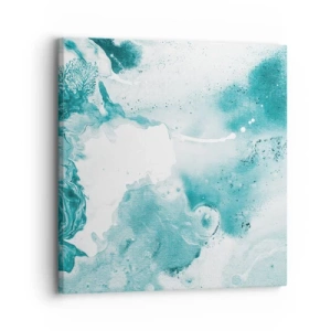 Canvastavla - Bild på duk - Blåa laguner - 30x30 cm