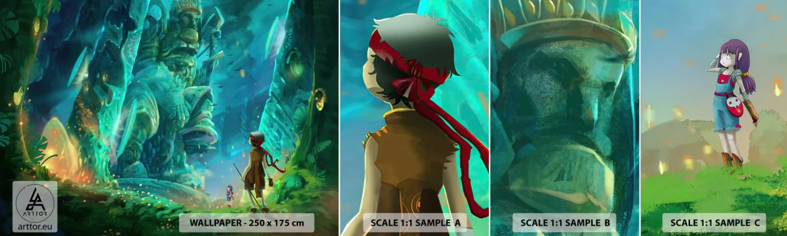 Fototapet Prov Standard Eco - Från den stora sagoboken - Fantasi, Saga för barn, Saga - 100x30 cm