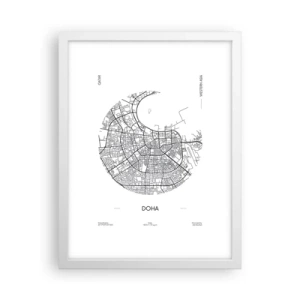 Affisch i vit ram - Dohas anatomi - 30x40 cm