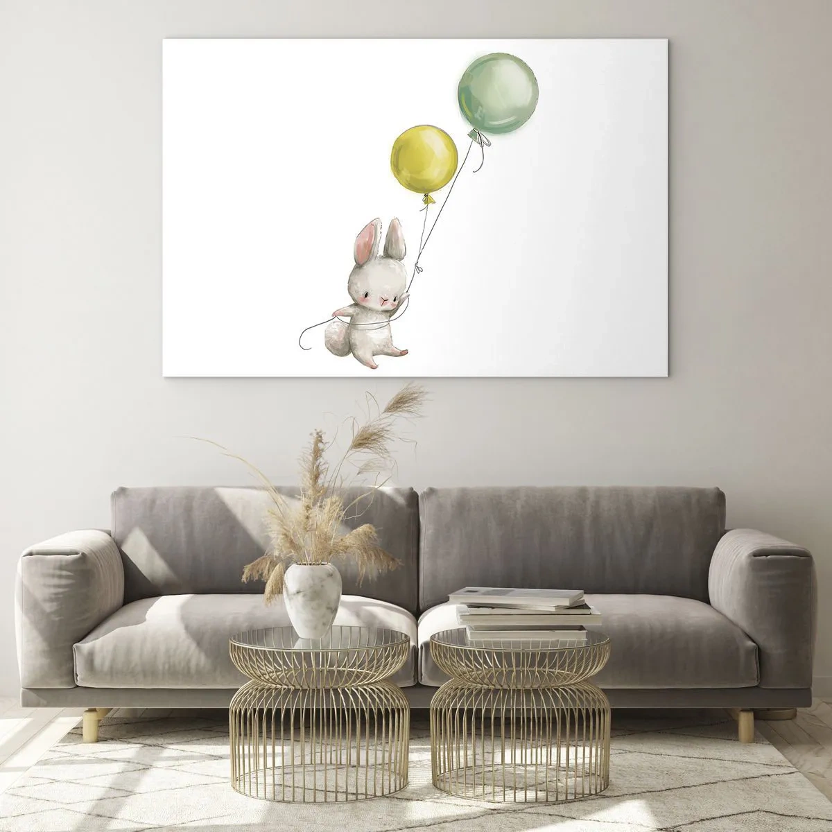 Glastavla - Bild på glas - Jag flyger med! - 100x70 cm