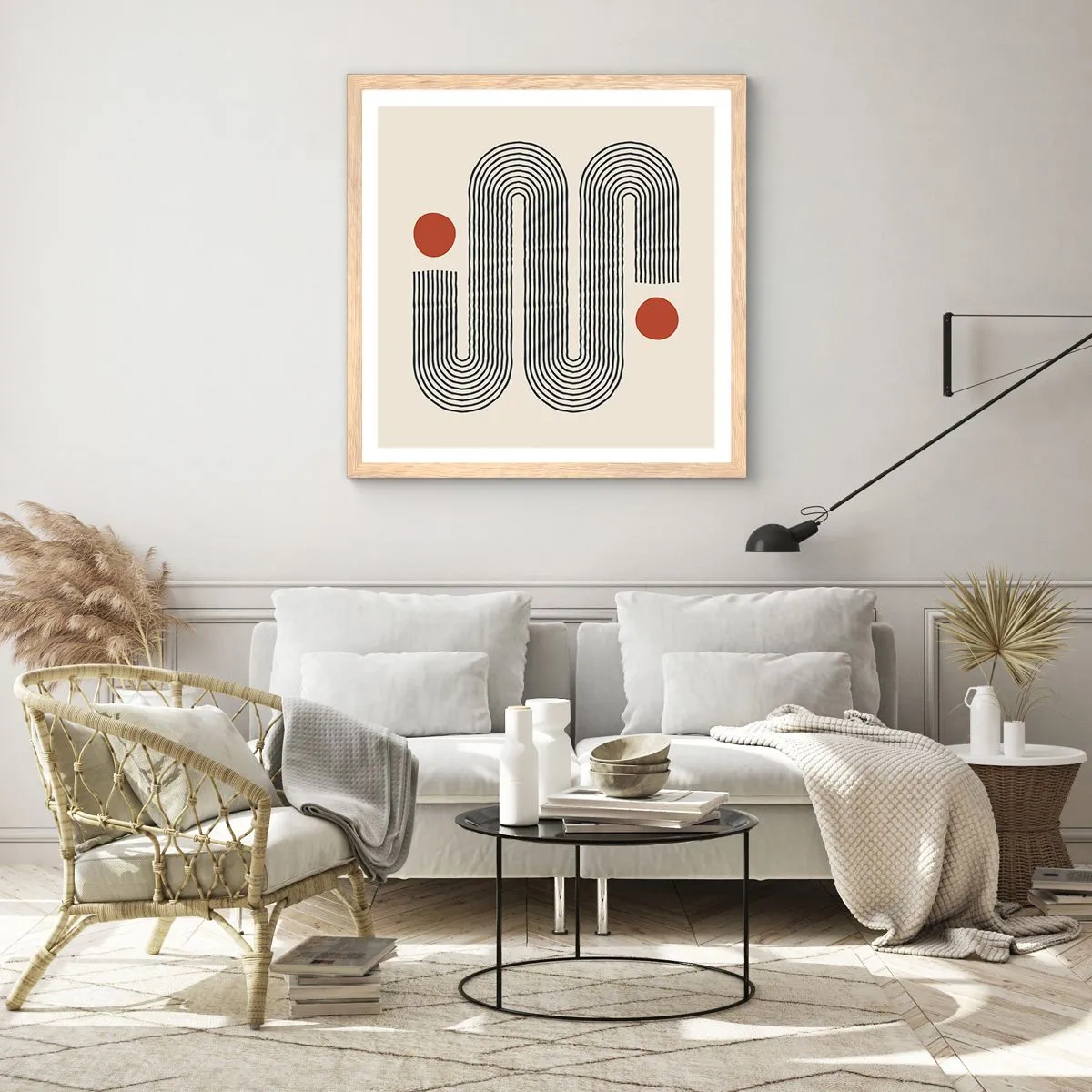 Affisch i ram av ljusek - från början till slutet - 50x50 cm