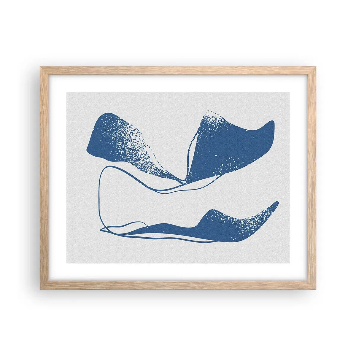 Affisch i ram av ljusek - Bevingad abstraktion - 50x40 cm