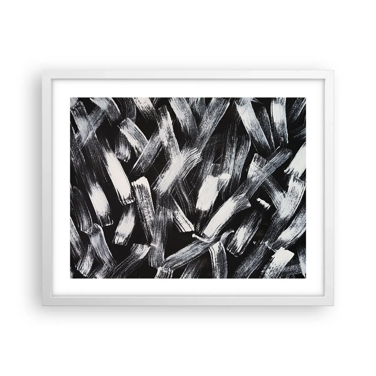 Affisch i vit ram - Abstraktion i industriell anda - 50x40 cm