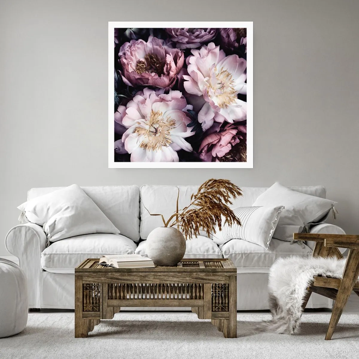 Affisch - En bukett i gammal stil - 30x30 cm