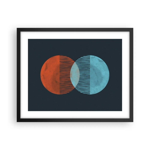Affisch i svart ram - Astronomisk fantasi - 50x40 cm