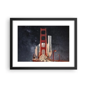 Affisch i svart ram - Alltid i centrum - 40x30 cm