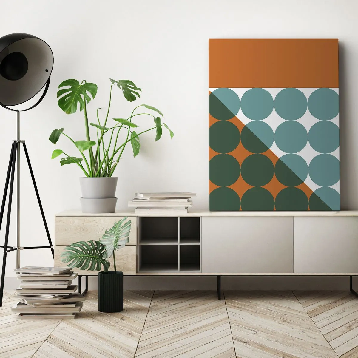 Canvastavla - Bild på duk - Uppåt och på diagonalen - 55x100 cm