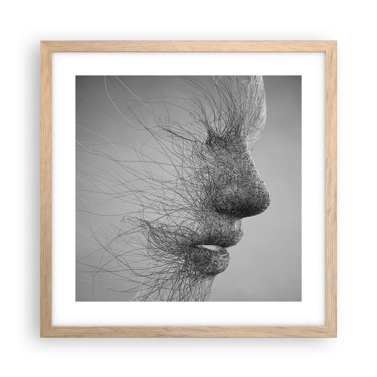 Affisch i ram av ljusek - Vindens ande - 40x40 cm