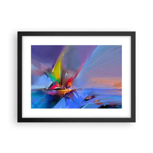 Affisch i svart ram - Snabb som en fågel - 40x30 cm