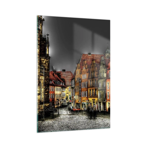 Glastavla - Bild på glas - Det saknas bar förtrollad droska - 50x70 cm