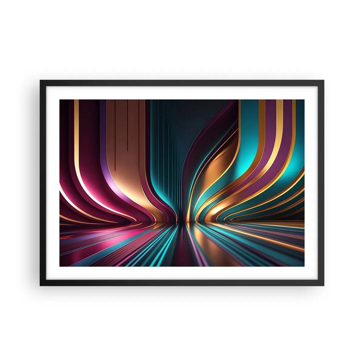Affisch i svart ram - Ljusets arkitektur - 70x50 cm