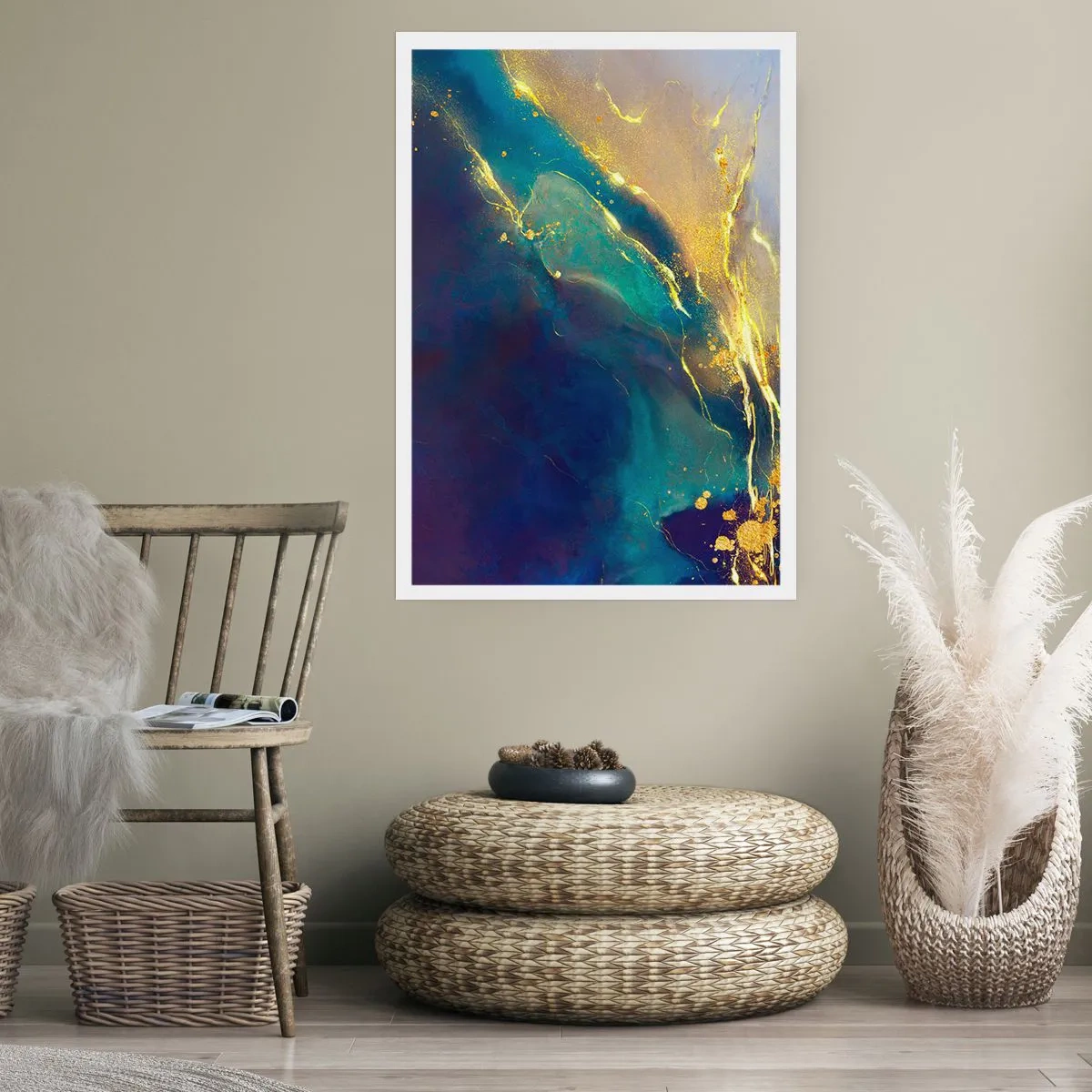 Affisch - Utspillt guld - 61x91 cm