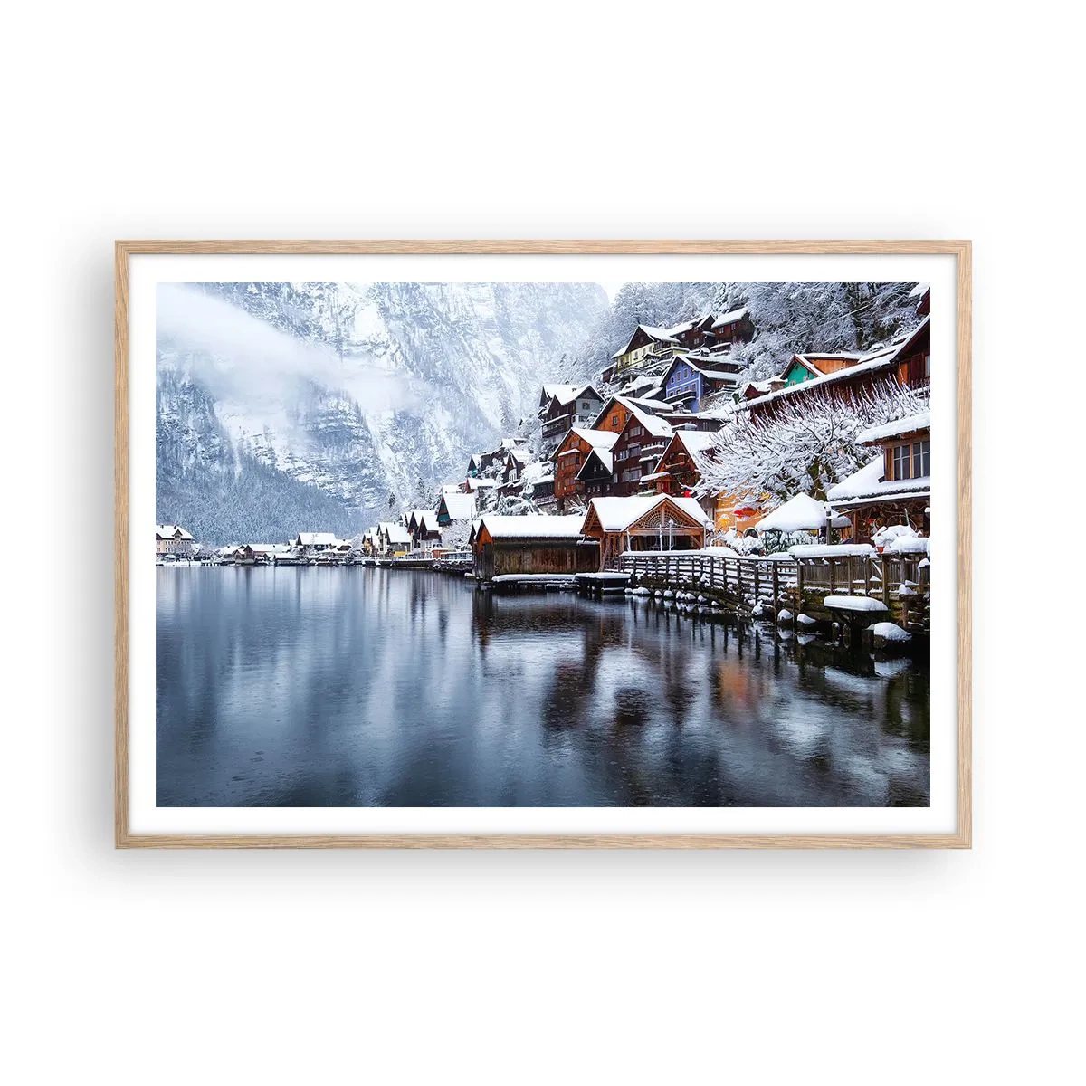 Affisch i ram av ljusek - I vinterns dräkt - 100x70 cm