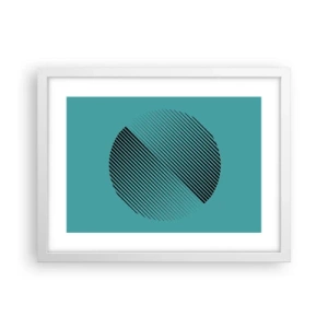 Affisch i vit ram - Cirkeln - en geometrisk variation - 40x30 cm
