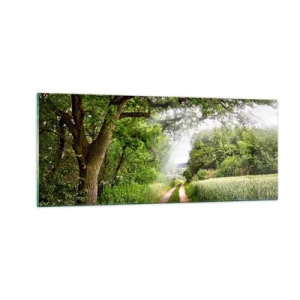 Glastavla - Bild på glas - Et in Arcadia ego - 100x40 cm