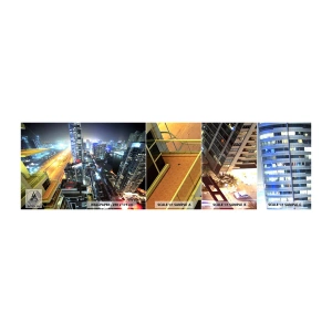 Provbit av självhäftande fototapet Deluxe Sticker - Underverk på öknen - Stad, Dubai, Arkitektur - 100x30 cm