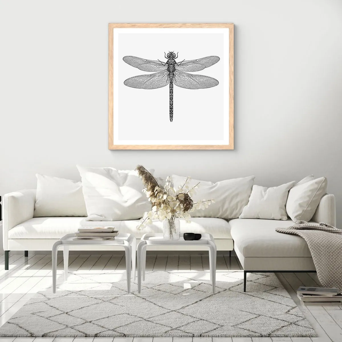 Affisch i ram av ljusek - Precision i naturen - 50x50 cm