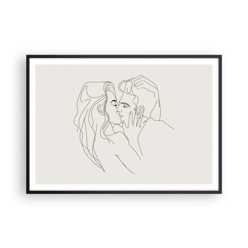 Affisch i svart ram - I kärlekens famn - 100x70 cm