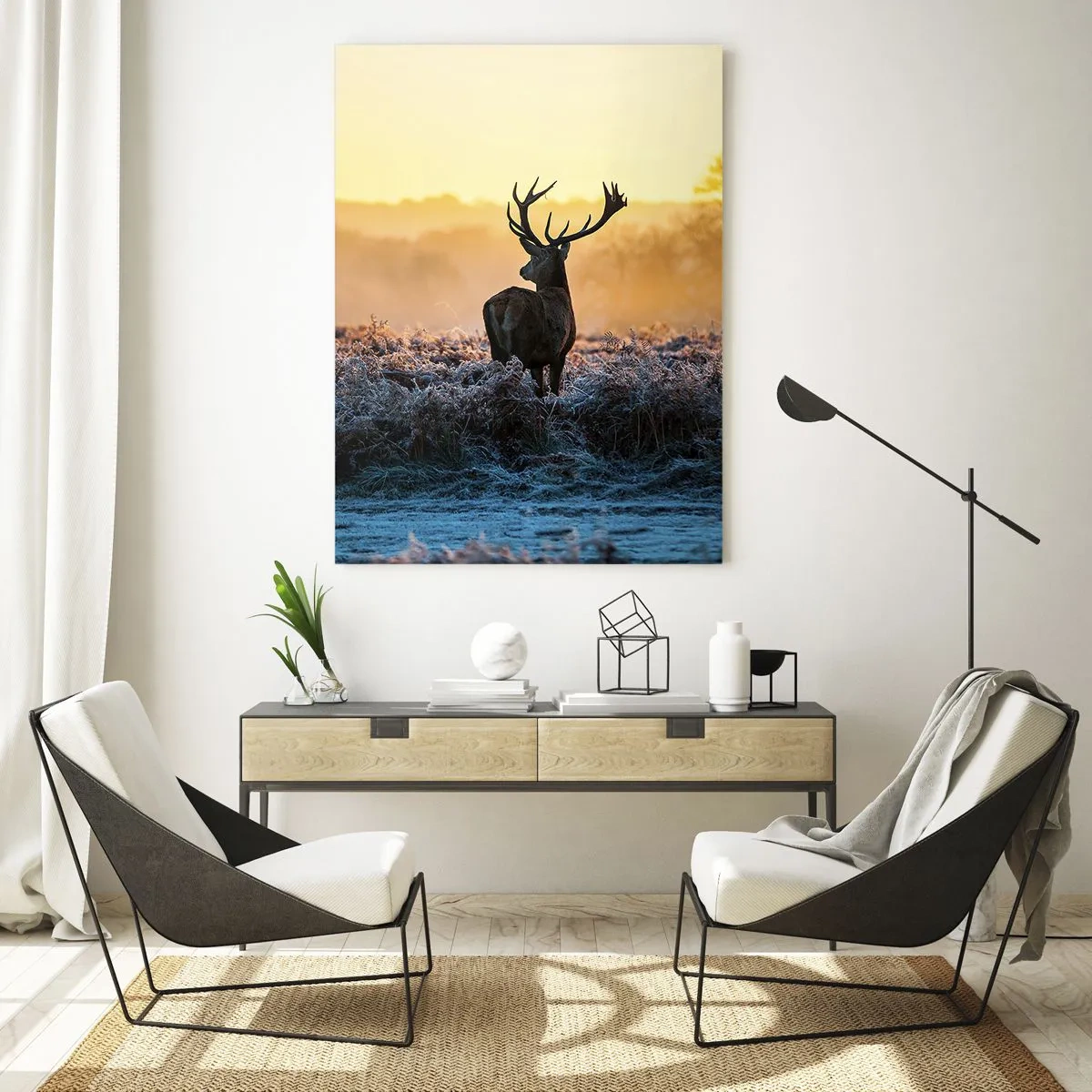 Glastavla - Bild på glas - Krönt på sin mark - 50x70 cm
