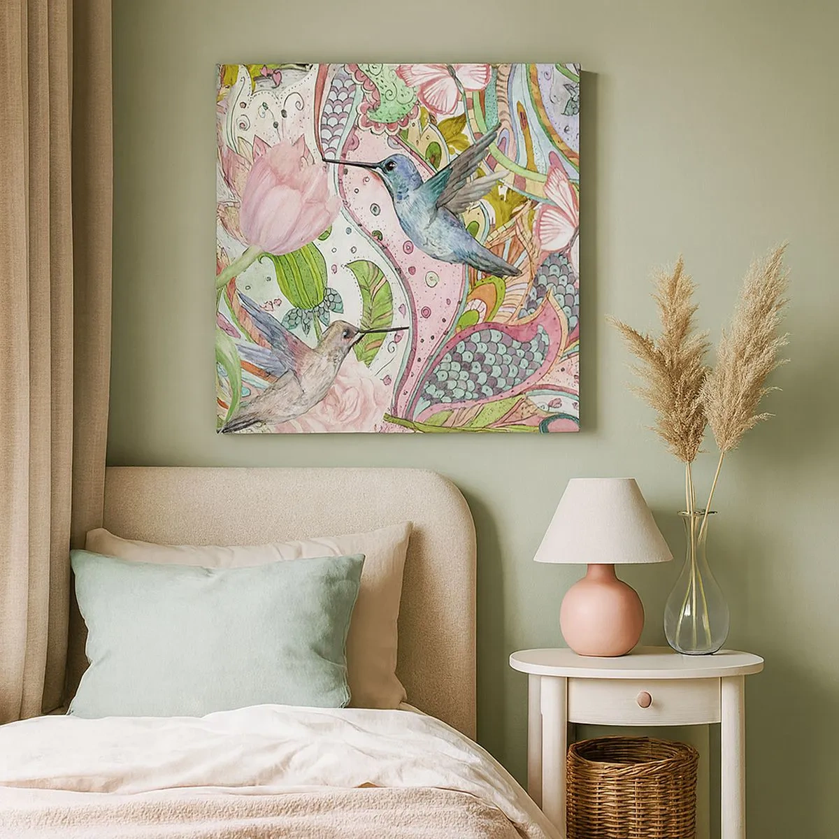 Canvastavla - Bild på duk - Inbäddade i klätterväxter - 30x30 cm