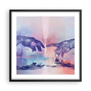 Affisch i svart ram - Den gudomliga gnistan av liv - 50x50 cm