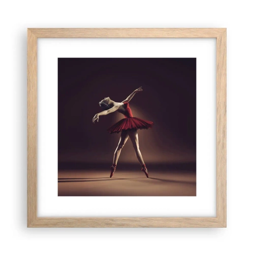 Affisch i ram av ljusek - Prima ballerina - 30x30 cm