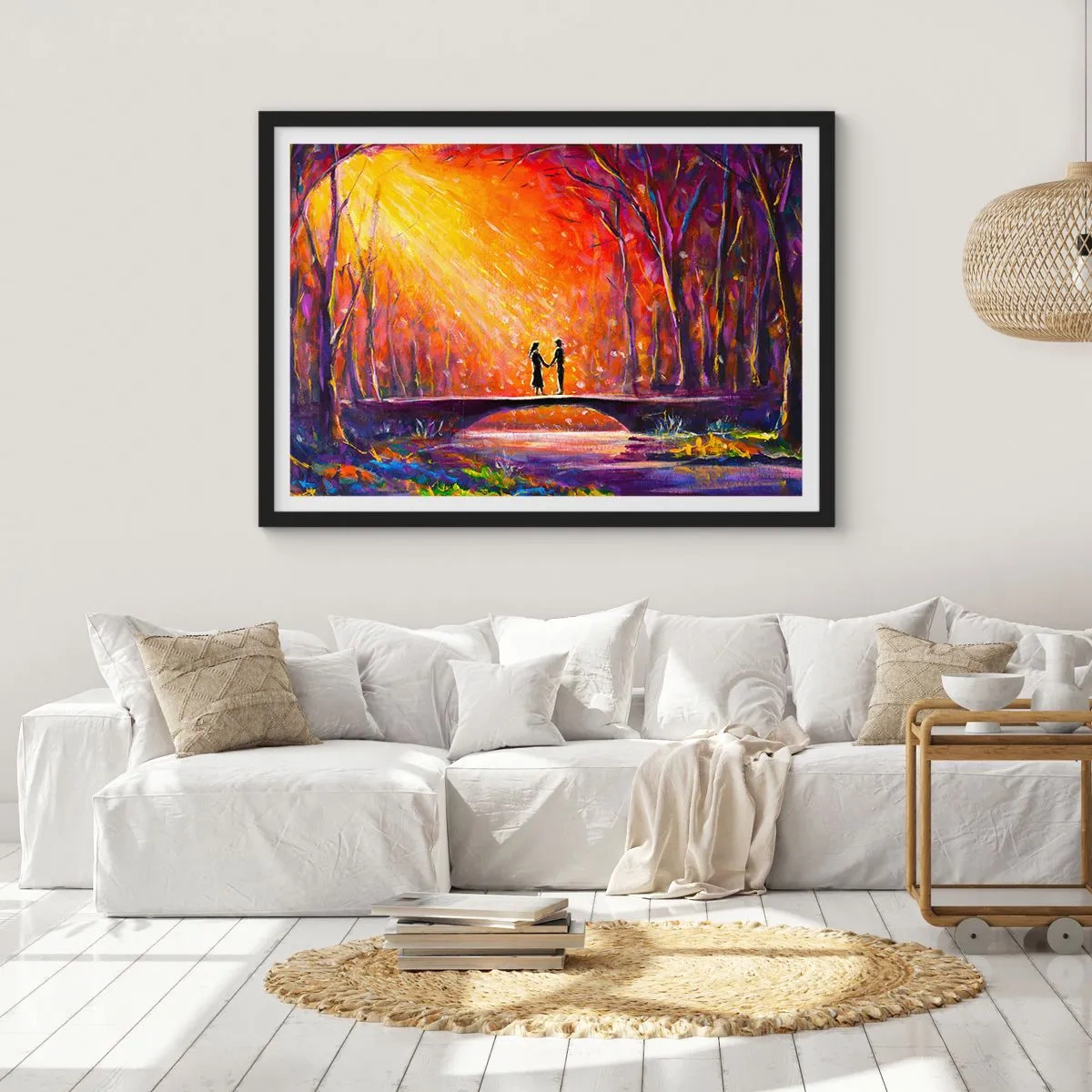 Affisch i svart ram - Himlen älskar också dem - 50x40 cm