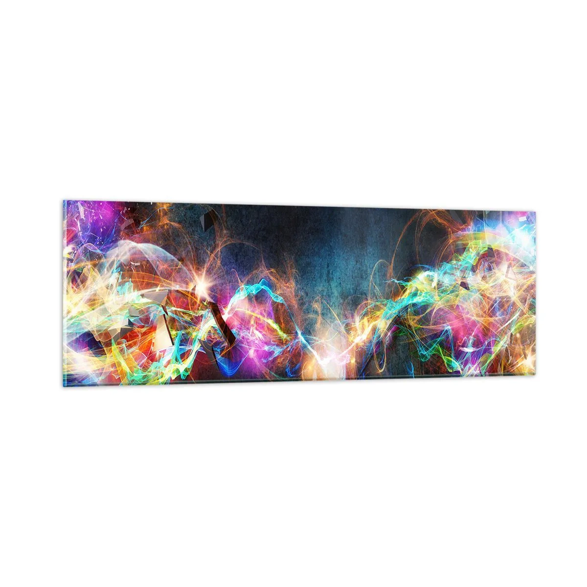 Glastavla - Bild på glas - Glatt mot mörkret - 90x30 cm