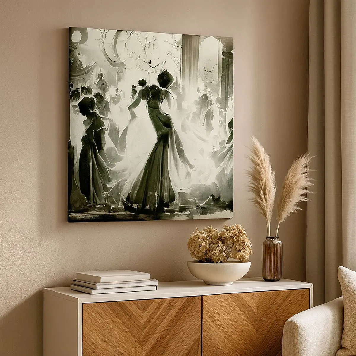 Canvastavla - Bild på duk - Stor maskerad - 30x30 cm