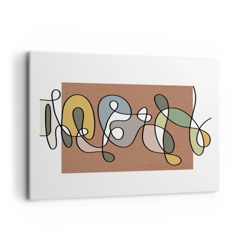 Canvastavla - Bild på duk - En abstraktion värd att le åt - 120x80 cm