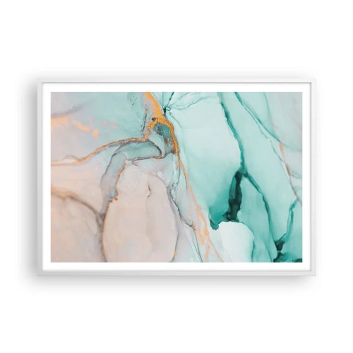 Affisch i vit ram - Formernas och färgernas dans - 100x70 cm