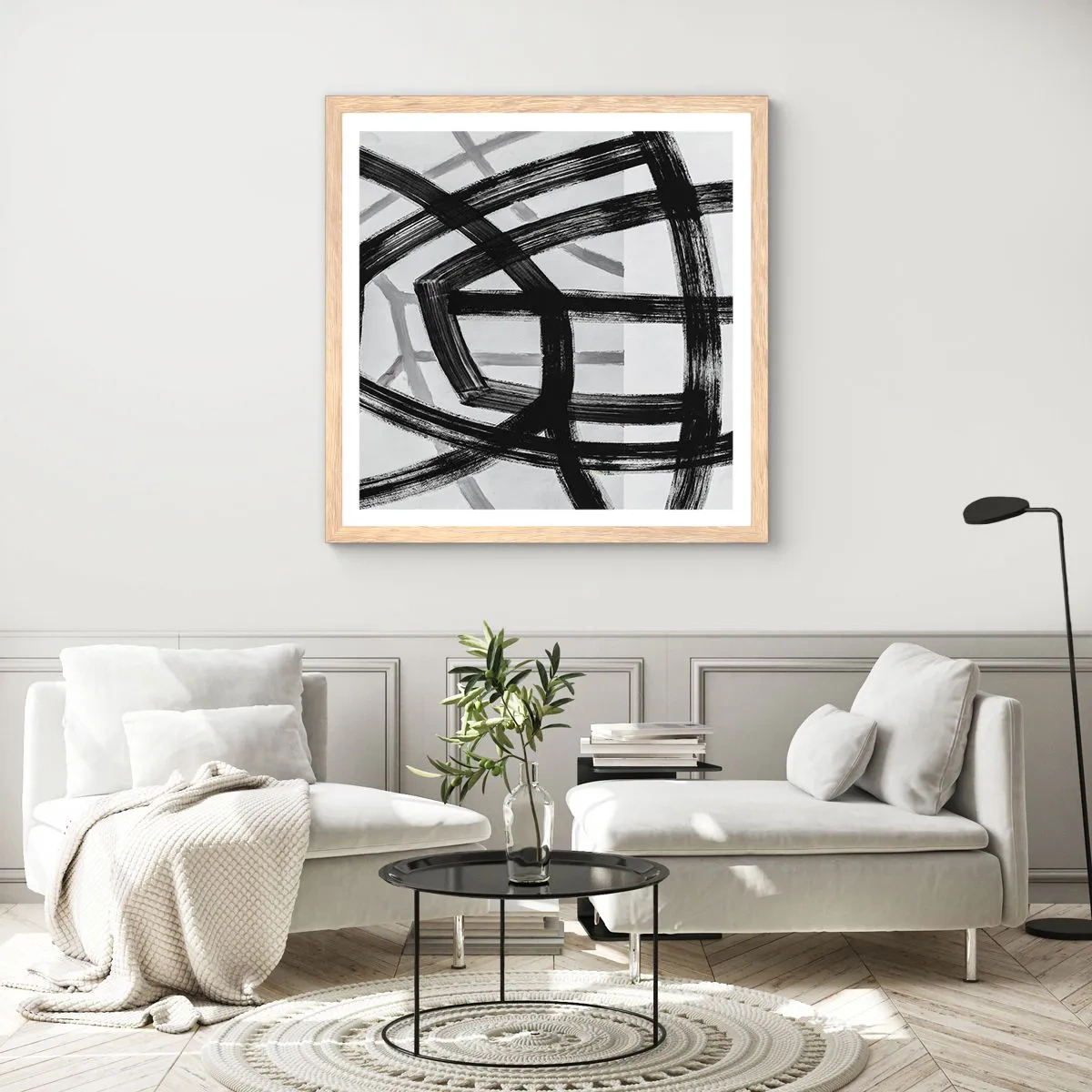 Affisch i ram av ljusek - Att skapa djupet - 60x60 cm